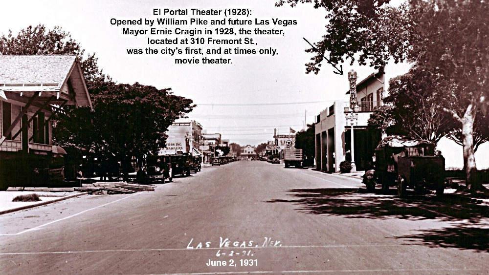 El Portal Theater in 1928, William Pike, Ernie Craigin,