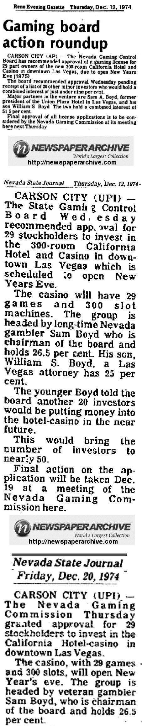 Sam Boyd, William S. Boyd, Bill Boyd