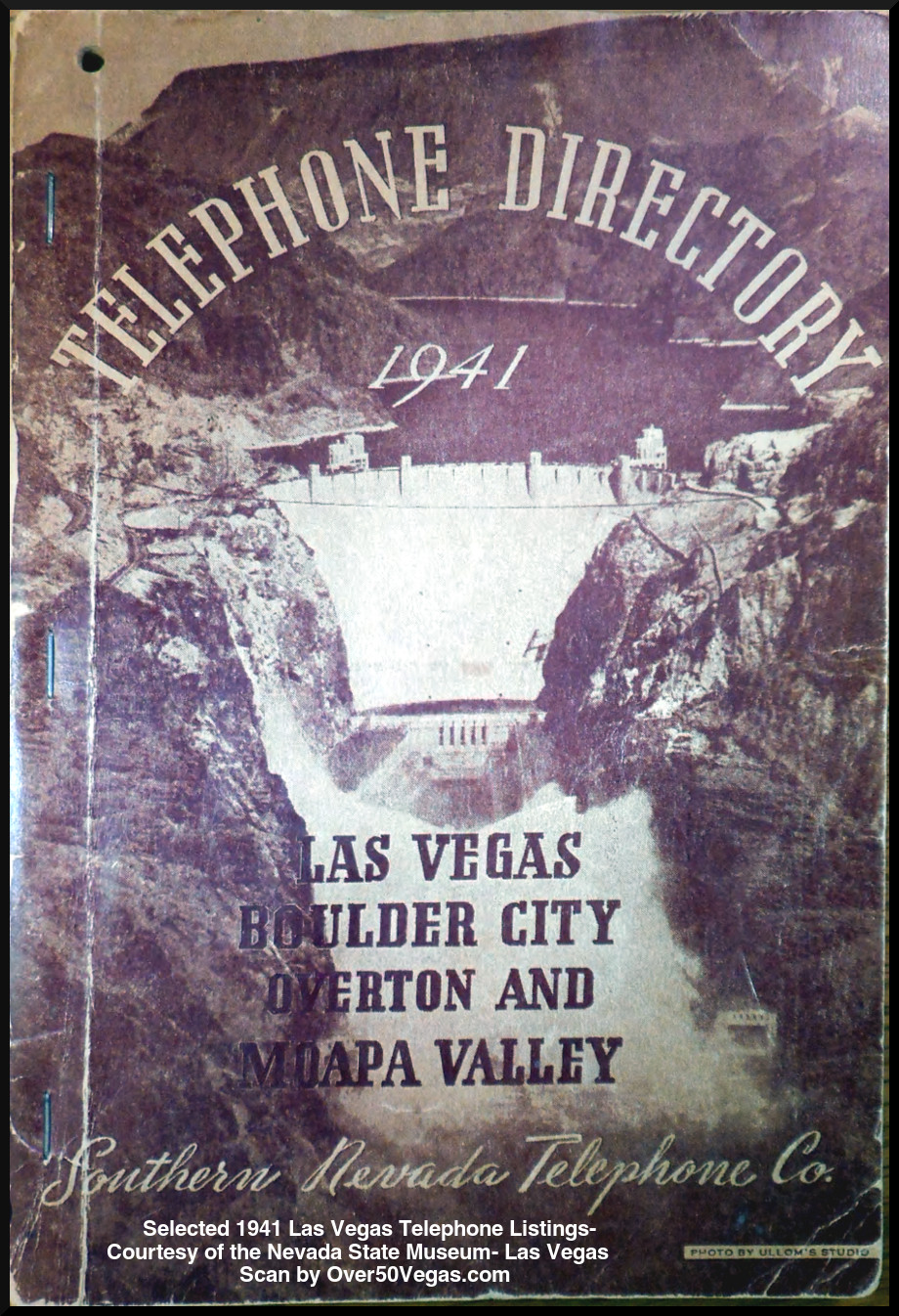 Selected 1941 Las Vegas Classified Telephone Listings-  Courtesy of the Nevada State Museum- Las Vegas         Scan by Over50Vegas.com