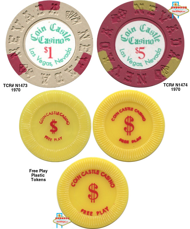 Coin Castle Casino  chips and tokens from 1970