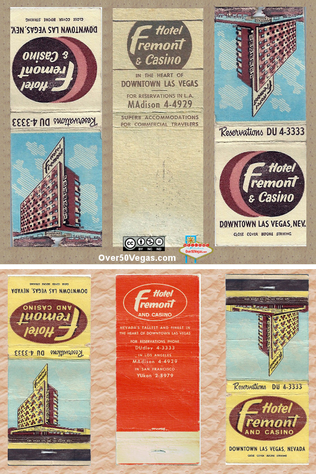 Fremont Hotel  Las Vegas NV  matchcovers