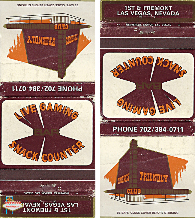 Friendly Club Las Vgeas matchcover