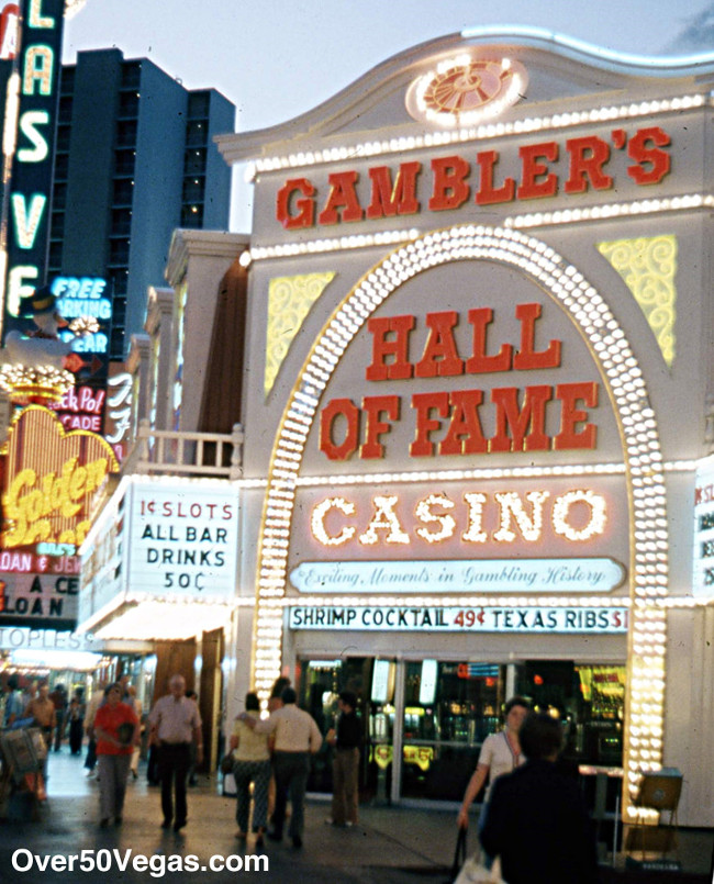 Gambler’s Hall of Fame -Sept 1975 original tourist photo © Over50Vegas.com