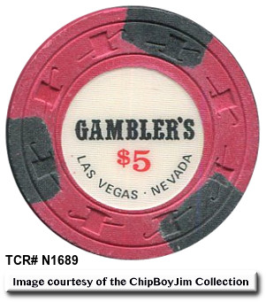 Gambler’s Hall of Fame $5 chip from ChipBoy Jim!