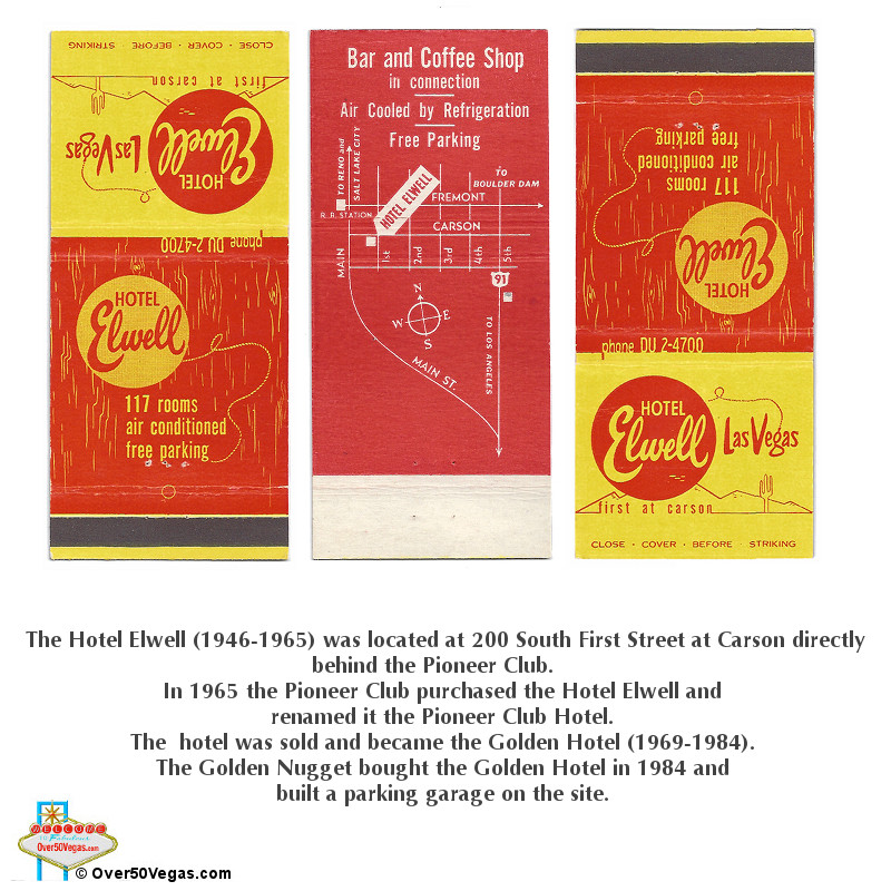 Hotel Elwell Las Vegas matchcovers