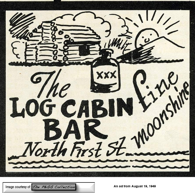 An ad from 1949 for the Log Cabin Bar at 122 N. 1st Street in downtown Las Vegas