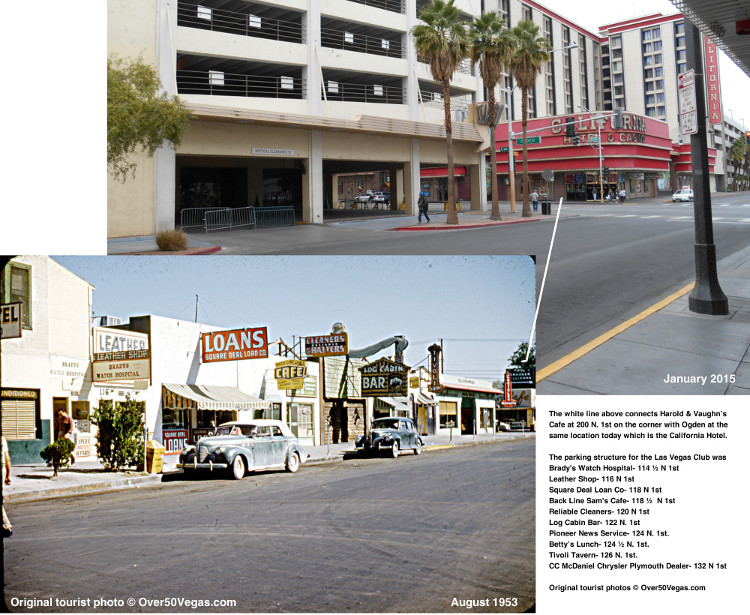  N. 1st Street 60 years apart. 
You can click on the photo to open a larger picture with more detail.
