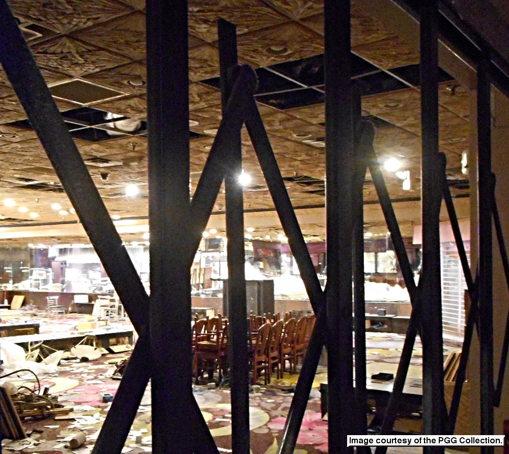 Mermaids interior demolition in April of 2017 courtesy of the PGG Collection. 