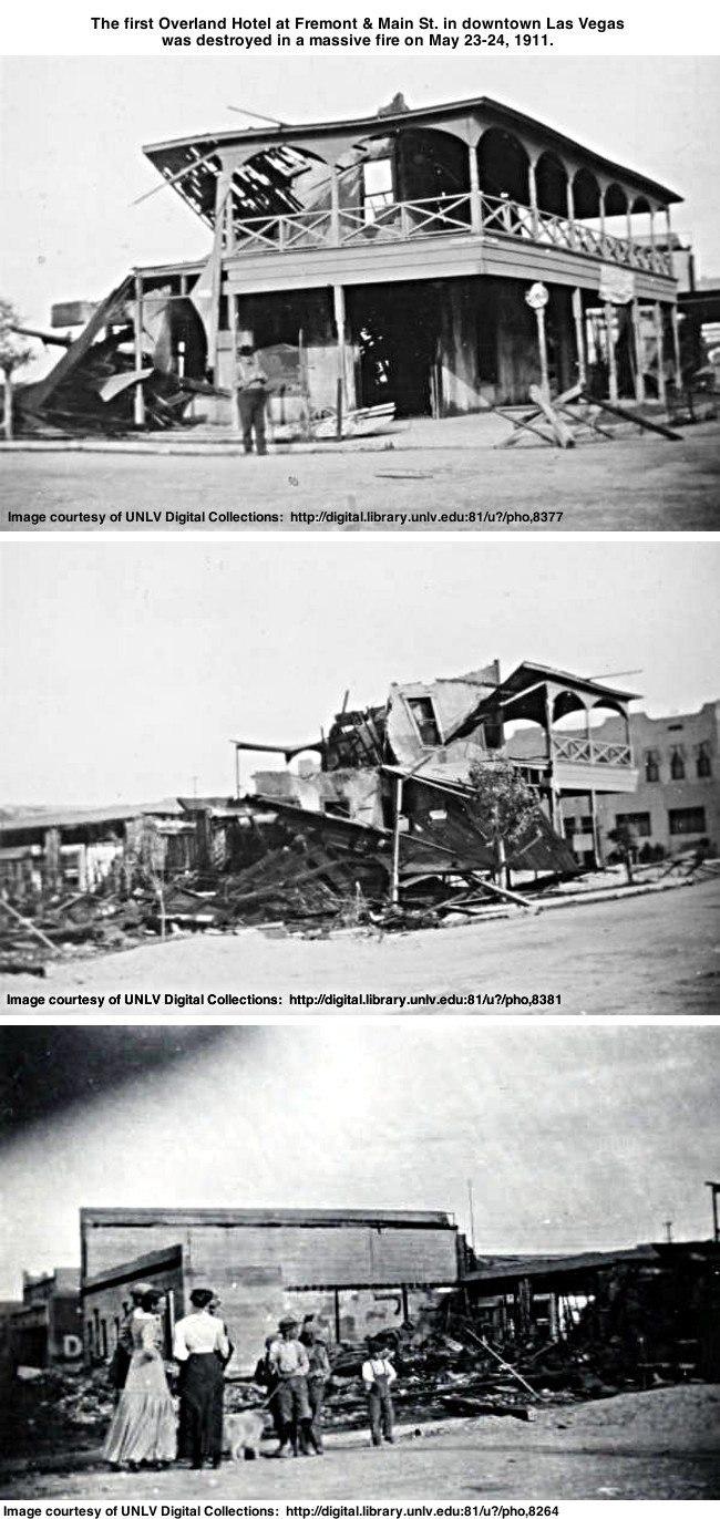 The Overland Hotel would become a total loss in a massive fire on May 23-24,1911.  