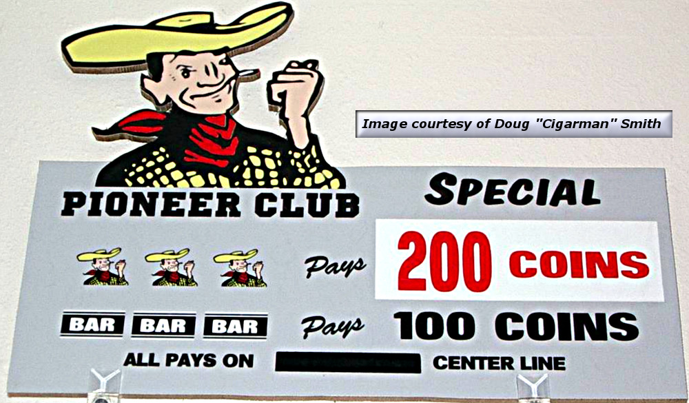 Pioneer Club slot glass topper