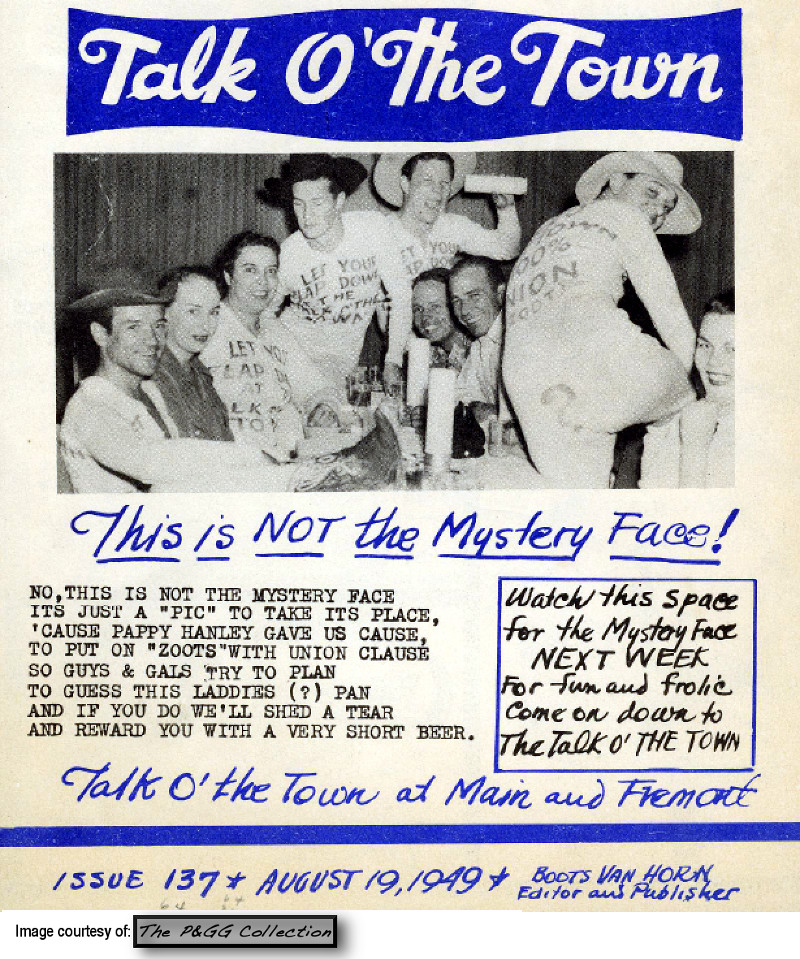 Overland Hotel Talk O the Town advertising 1949