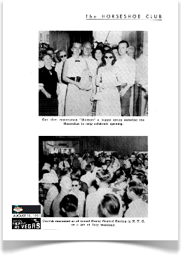 Opening day crowds at the Horseshoe Club